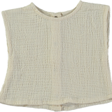 Baby Mousseline Sleeveless Top - Natural