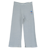 Waffle Striped Pants - Off white Blue Strippes