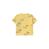 DUCKS BABY TEE - mellow yellow
