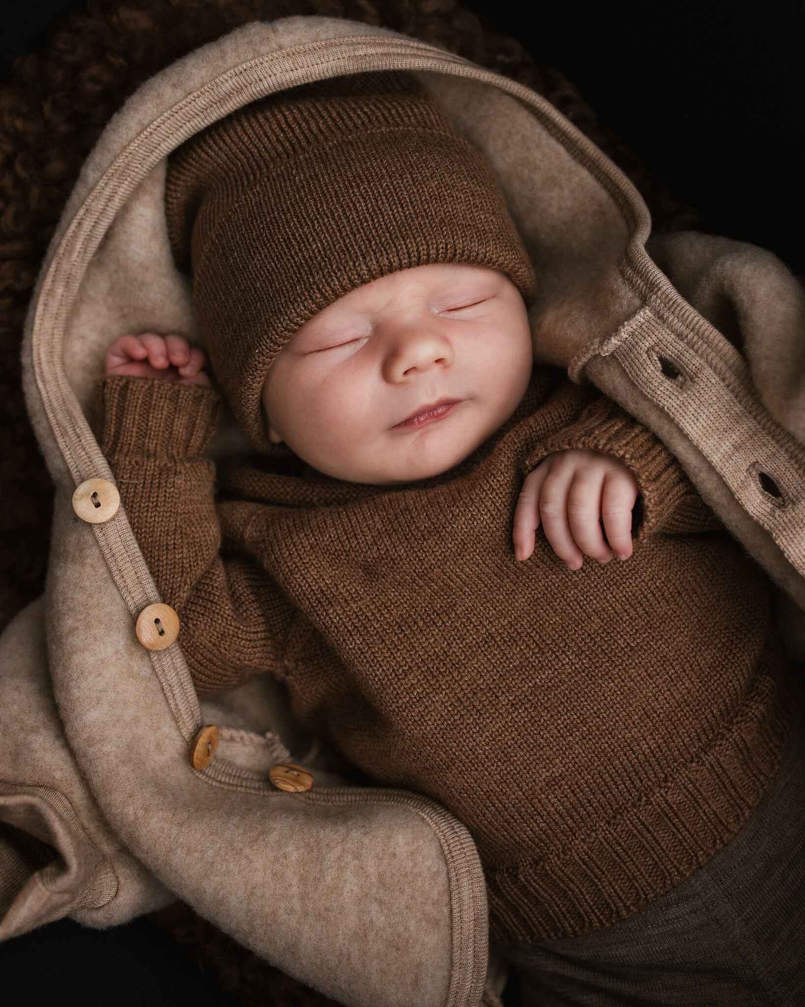 Newborn Beanie - Mocha
