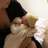 Newborn Beanie Fonzie Light Yellow