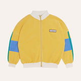 Yellow Color Block Kids Zipped Sweatshirt