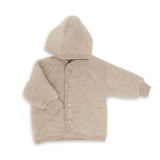 Hooded wolfleece jacket - Sand Melange