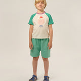 Green Washed Kids Shorts