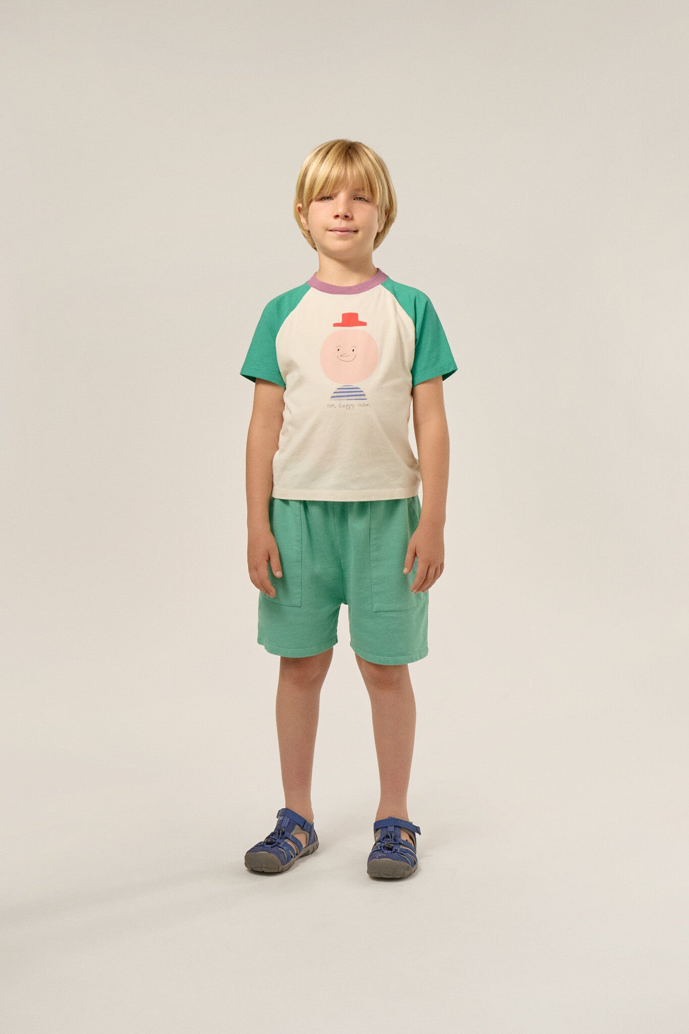 Green Washed Kids Shorts