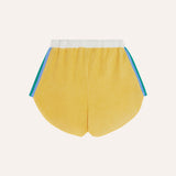 Yellow Color Block Kids Shorts
