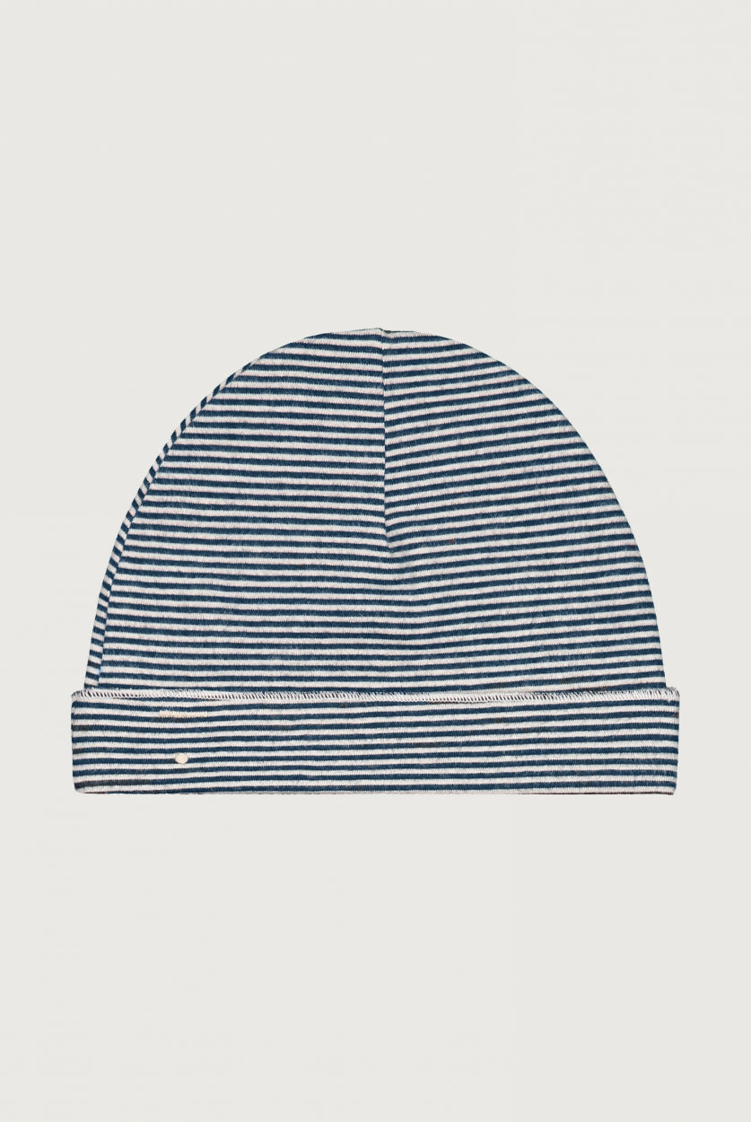 Newborn Hat - Bluegrey/Cream
