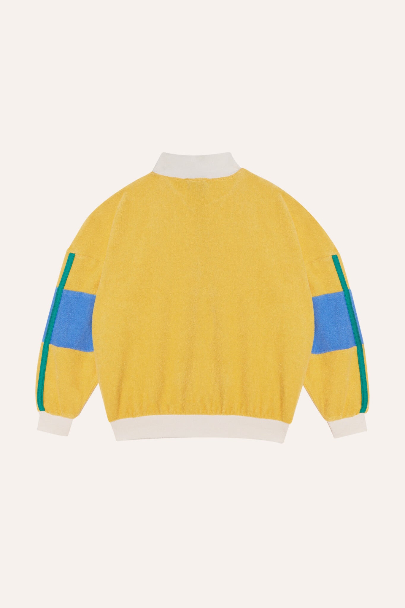 Yellow Color Block Kids Zipped Sweatshirt