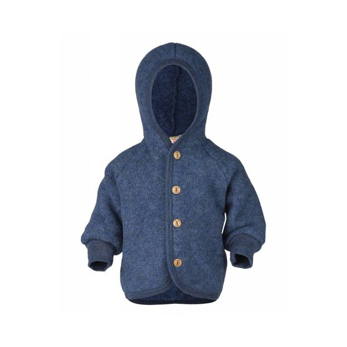 Hooded Wolfleece jacket - Blue Melange
