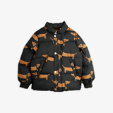 Dog aop hooded puffer black