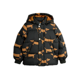 Dog aop hooded puffer black