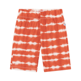 biker short flame red tie dye