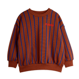 Vertical stripe aop sweatshirt Brown