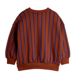 Vertical stripe aop sweatshirt Brown