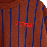 Vertical stripe aop sweatshirt Brown