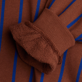 Vertical stripe aop sweatshirt Brown