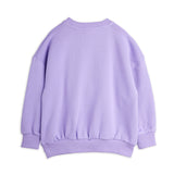 Cat with bowtie purple chenille sweatshirt