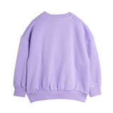 Cat with bowtie purple chenille sweatshirt