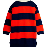Clover emb knitted rugby ls dress