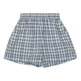 Theo Check Shorts - Dusty Blue
