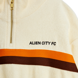 Alien City FC emb half zip terry sweatshirt