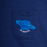 Planet emb ss tee - Blue