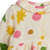 Space aop muslin woven ss dress