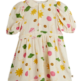 Space aop muslin woven ss dress