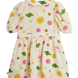 Space aop muslin woven ss dress