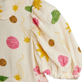 Space aop muslin woven ss dress
