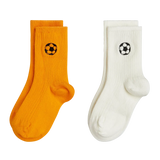 Football emb ribbed 2-pack socks