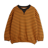 Striped aop sweatshirt brown