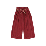 SOFT VELOUR GIRLY PANTS POMEGRANATE