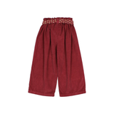 SOFT VELOUR GIRLY PANTS POMEGRANATE