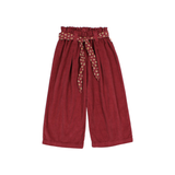 SOFT VELOUR GIRLY PANTS POMEGRANATE