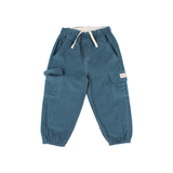 SOFT VELOUR CARGO PANTS HARBOUR