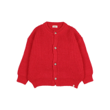 SOFT KNIT CARDIGAN POPPY RED
