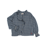 TARTAN BLOUSE NAVY