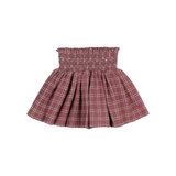 TARTAN SKIRT POMEGRANATE