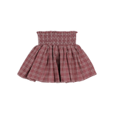 TARTAN SKIRT POMEGRANATE