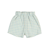 BB GINGHAM SHORTS - Aqua