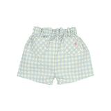BB GINGHAM SHORTS - Aqua