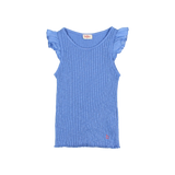 RIB RUFFLE T-SHIRT
