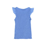 RIB RUFFLE T-SHIRT