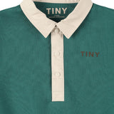 COLOR BLOCK POLO SLEEVE TEE dark green