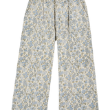 Wide Printed Trousers - Champetre Bleu