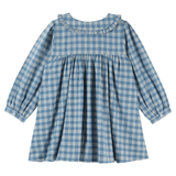 LOOSE FLOUNCE COLLAR  DRESS CARREAUX CELESTINE