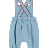 BABY DENIM EMBROIDERED JUMPSUIT