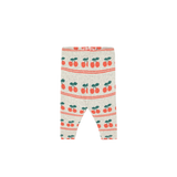 CHERRY PATTERN RIB BABY PANT light cream heather