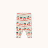 CHERRY PATTERN RIB BABY PANT light cream heather